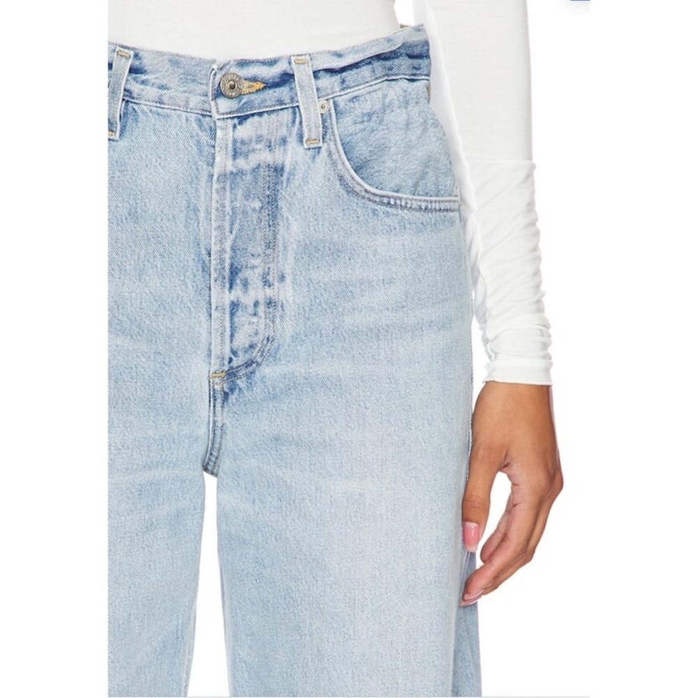 Citizens of Humanity Gwendoline Scrunch Wide Leg Jeans Dakota Blue 24 - Picture 17 of 17